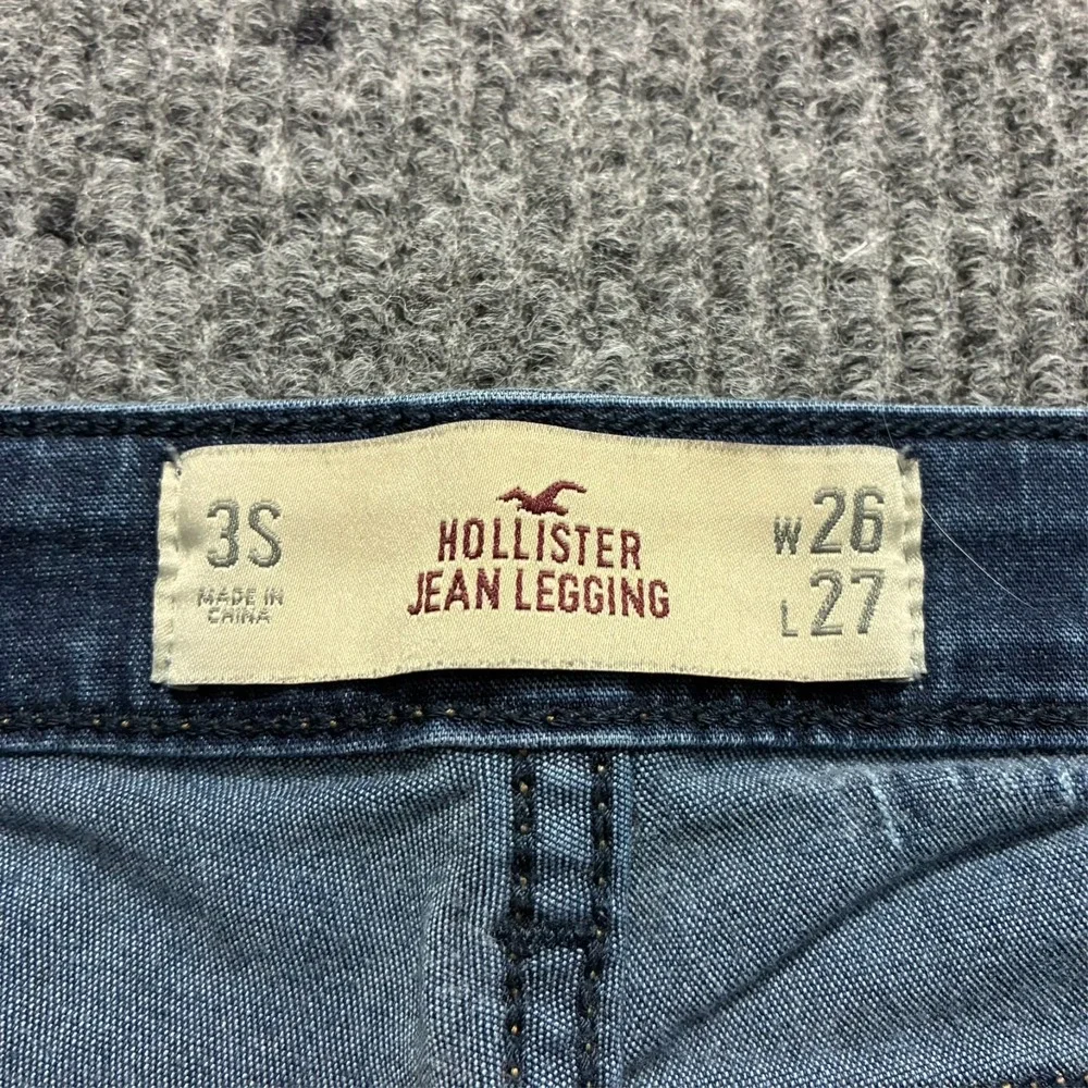 Hollister Womens Jean Legging Size 3S 26x27 Blue Denim Casual Stretch Low Rise‎